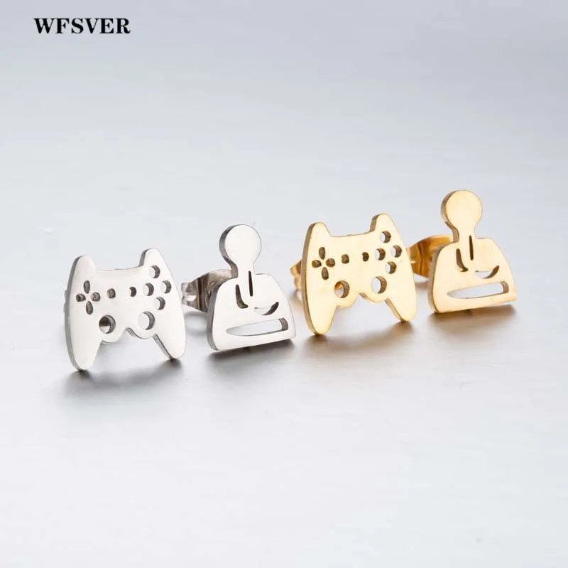 WFSVER Game Console Stud Earrings Women Men New Design Stainless Steel Game Machine & Handle Stud Earring Jewelry 4 Colors
WFSVER Game Console Stud Earrings Women Men New Design Stainless Steel Game Machine & Handle Stud Earring Jewelry 4 Colors