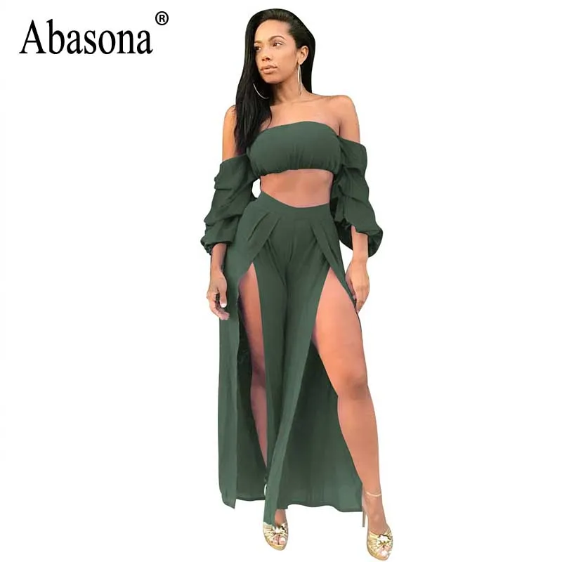 Abasona Wide Leg Women Jumpsuits Two Piece Set Women Outfits Split Off Shoulder Overalls Sexy Party Club Rompers Womens Jumpsuit
Abasona Wide Leg Women Jumpsuits Two Piece Set Women Outfits Split Off Shoulder Overalls Sexy Party Club Rompers Womens Jumpsuit