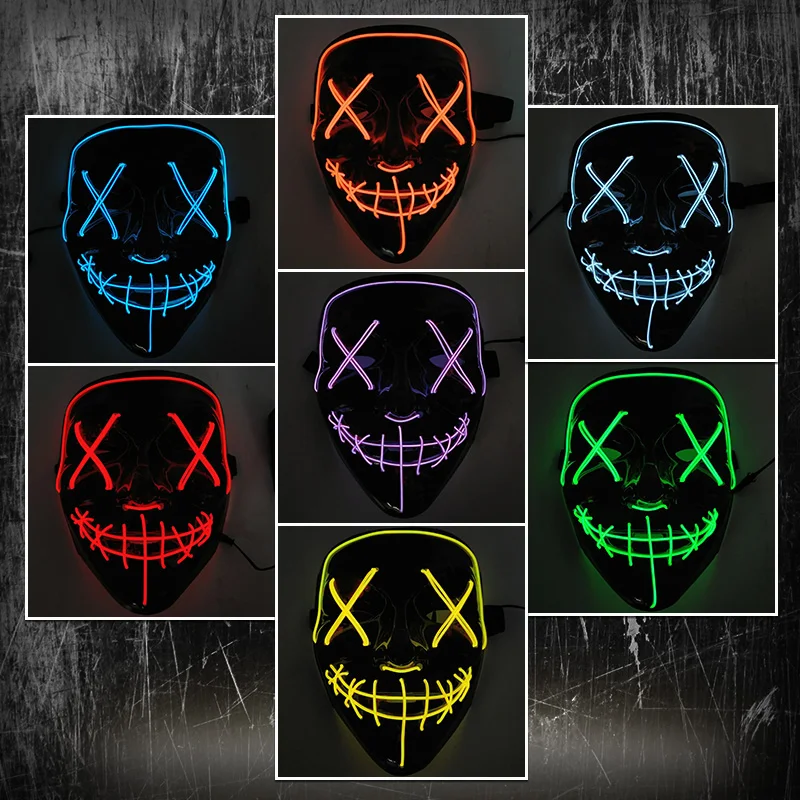 Halloween Mask LED Light Up Party Masks The Purge Great Funny Masks Festival Cosplay Costume Supplies Glow Mask Glow In Dark
Halloween Mask LED Light Up Party Masks The Purge Great Funny Masks Festival Cosplay Costume Supplies Glow Mask Glow In Dark