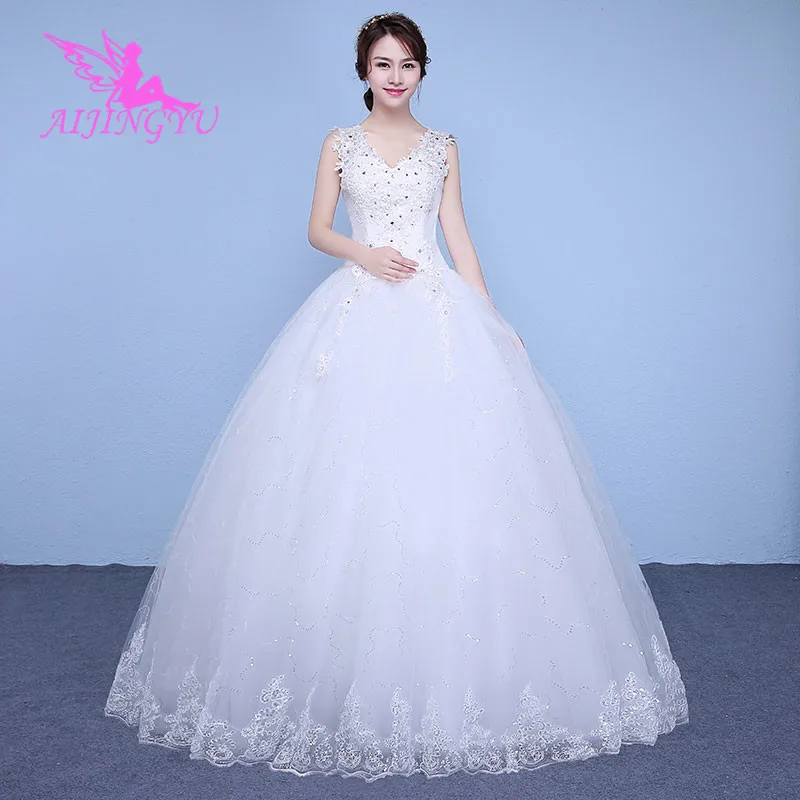 AIJINGYU 2018 V-neck free shipping new hot selling cheap ball gown lace up back formal bride dresses wedding dress WK344
AIJINGYU 2018 V-neck free shipping new hot selling cheap ball gown lace up back formal bride dresses wedding dress WK344