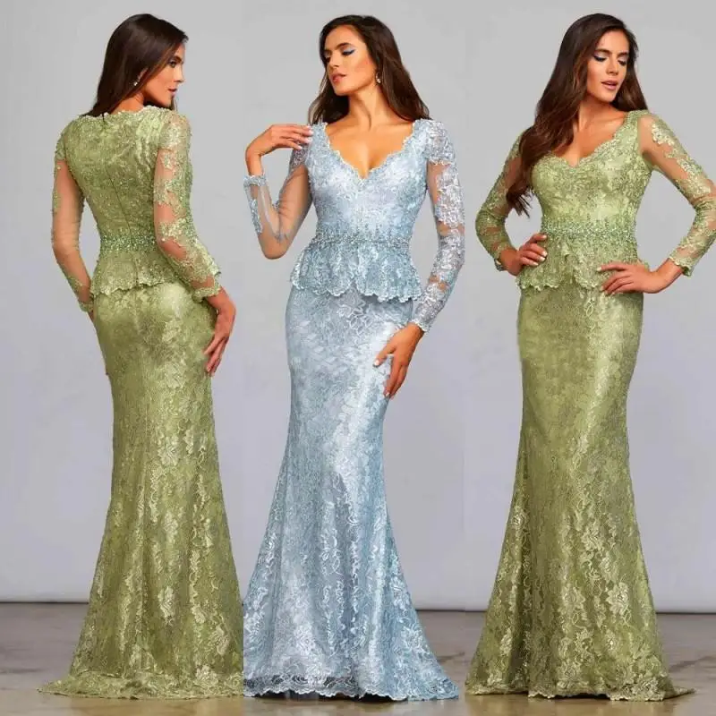Elegant robe de soiree Vestido Long Sleeve Formal Evening gown Full Lace Sheath Long Party 2018 Mother of the Bride Dresses
Elegant robe de soiree Vestido Long Sleeve Formal Evening gown Full Lace Sheath Long Party 2018 Mother of the Bride Dresses