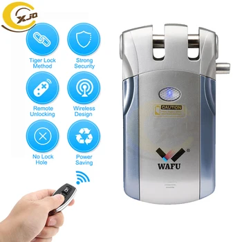 Wafu HF-018 Wirless Smart Invisible Door Lock with 4 Remote Controllers Smart Lock Home Security Door Lock Easily Install
Wafu HF-018 Wirless Smart Invisible Door Lock with 4 Remote Controllers Smart Lock Home Security Door Lock Easily Install