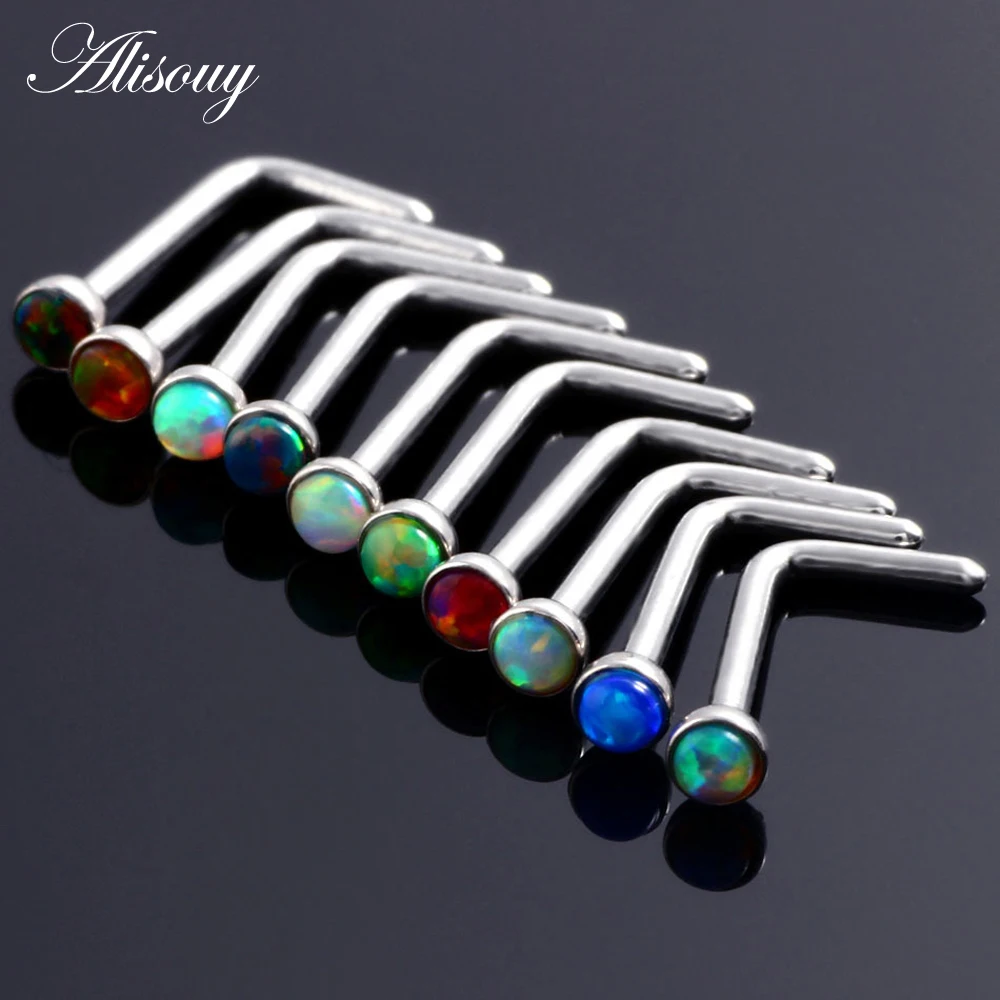 Alisouy 1PCS Titanium Opal Stone Piercings Nose Nostril Nose Ring Nose Studs Septum Ring Earring Gauges Septo Earrings Piercings
Alisouy 1PCS Titanium Opal Stone Piercings Nose Nostril Nose Ring Nose Studs Septum Ring Earring Gauges Septo Earrings Piercings
