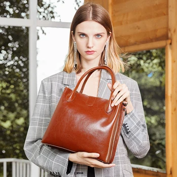women's bag female genuine leather Fashion Oil Wax Real Cow Leather women bag Women Leather Handbags Casual Brown Bucket bags
women's bag female genuine leather Fashion Oil Wax Real Cow Leather women bag Women Leather Handbags Casual Brown Bucket bags