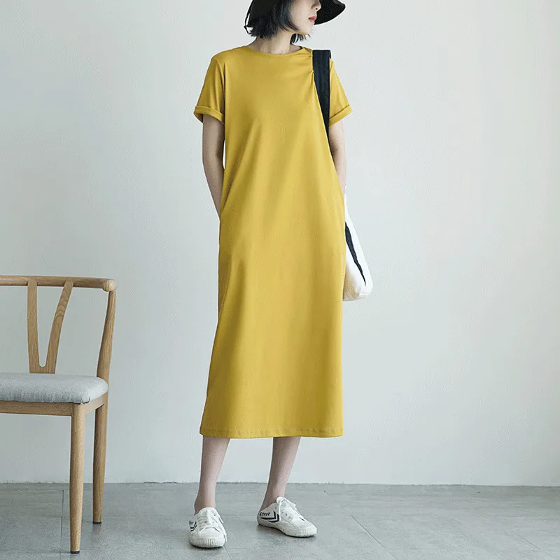 2019 Dependence High Branch Pure Cotton Round Neck Short Sleeve T Dress Woman 039097 -02
2019 Dependence High Branch Pure Cotton Round Neck Short Sleeve T Dress Woman 039097 -02