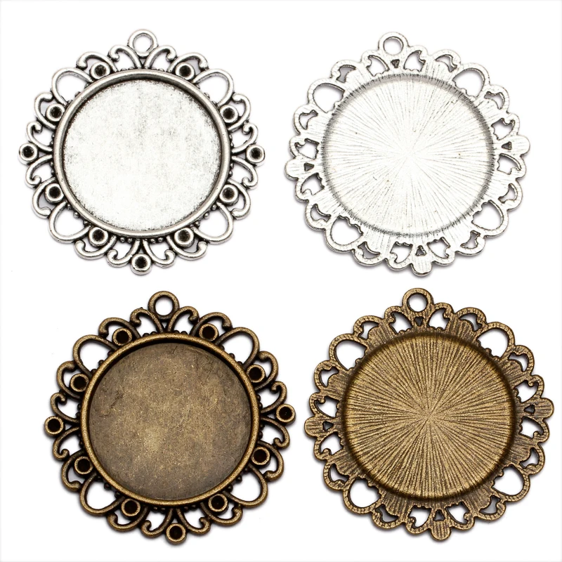 10pcs/lot Flower Alloy Tray Glass Cabochon 25mm Base Cameo Blank Settings DIY Cabochons For Jewelry Making Components B
10pcs/lot Flower Alloy Tray Glass Cabochon 25mm Base Cameo Blank Settings DIY Cabochons For Jewelry Making Components B