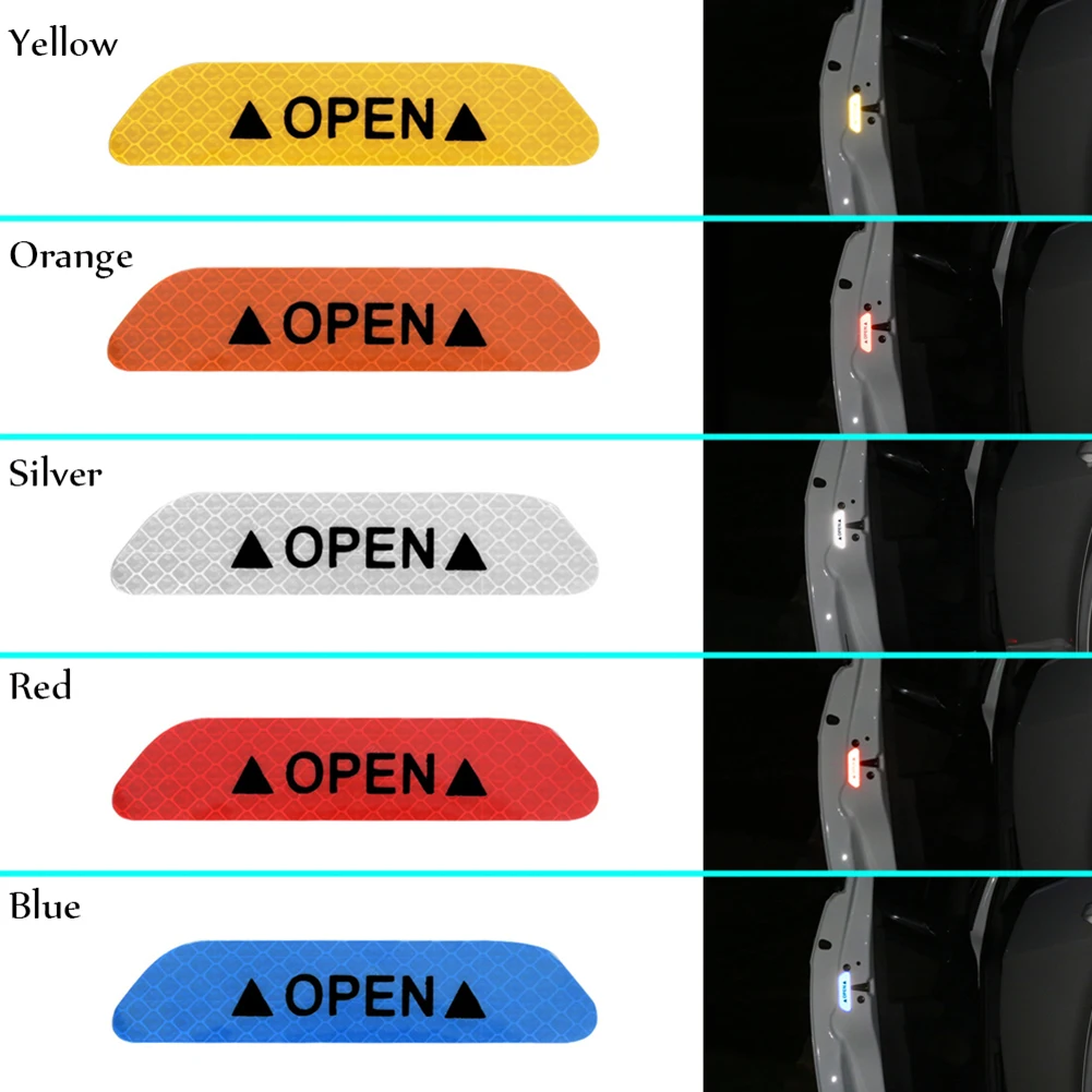 4Pcs/Set Universal Car OPEN Reflective Tape Warning Mark Reflective Stickers Auto Driving Safety Door Stickers DIY
4Pcs/Set Universal Car OPEN Reflective Tape Warning Mark Reflective Stickers Auto Driving Safety Door Stickers DIY