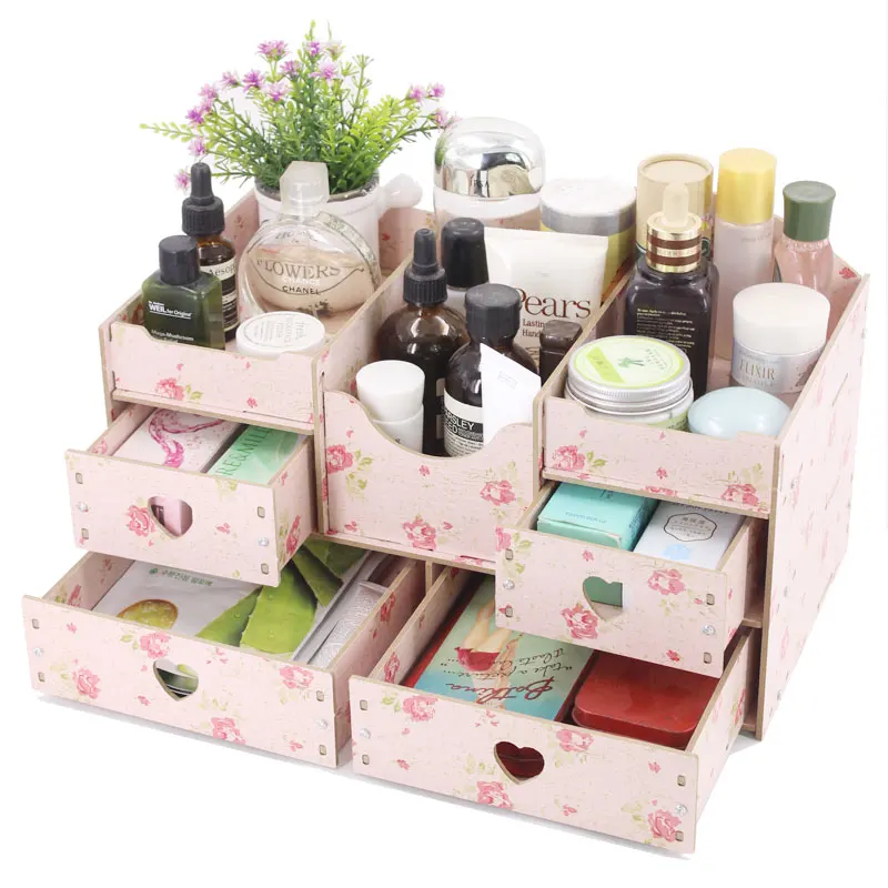 Korean DIY Cosmetic Wooden Cosmetic Box Drawer Creative Large Space Cosmetic Storage Box Vanity Box Portable
Korean DIY Cosmetic Wooden Cosmetic Box Drawer Creative Large Space Cosmetic Storage Box Vanity Box Portable