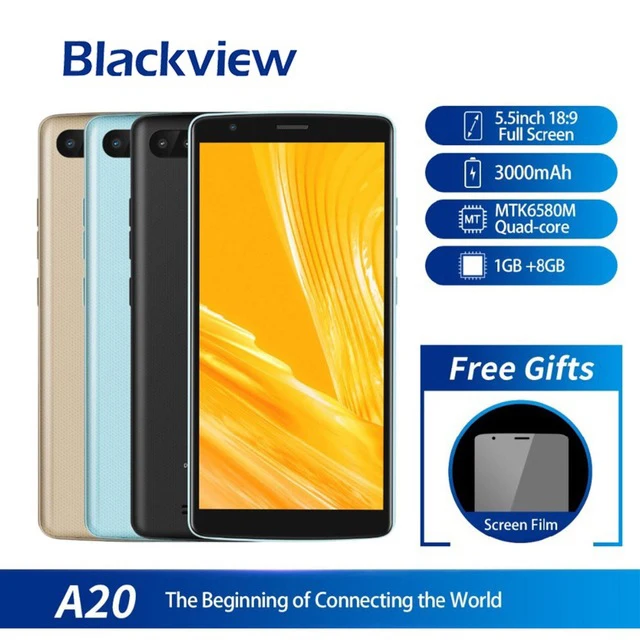 Blackview to A20 Smartphone 1gb Ram 8gb Mtk6580m Quad Core Android 5.5 inch 18: 9 screen 3g Dual camera mobile phone
Blackview to A20 Smartphone 1gb Ram 8gb Mtk6580m Quad Core Android 5.5 inch 18: 9 screen 3g Dual camera mobile phone