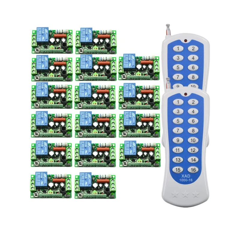 AC 220V 110V 1 CH 1CH RF Wireless Remote Control LED Light Bulb Strips Switch System,16CH Transmitter + Receiver,Toggle
AC 220V 110V 1 CH 1CH RF Wireless Remote Control LED Light Bulb Strips Switch System,16CH Transmitter + Receiver,Toggle