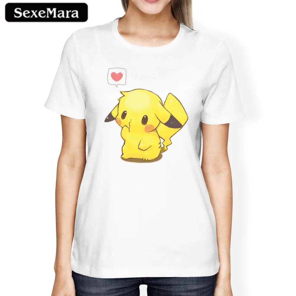 SexeMara Summer New Pokemon T Shirt Anime Pika Women T-Shirts Pikachu Girl T Shirt Cotton Short Sleeve Fashion Lady Tees Tops
SexeMara Summer New Pokemon T Shirt Anime Pika Women T-Shirts Pikachu Girl T Shirt Cotton Short Sleeve Fashion Lady Tees Tops