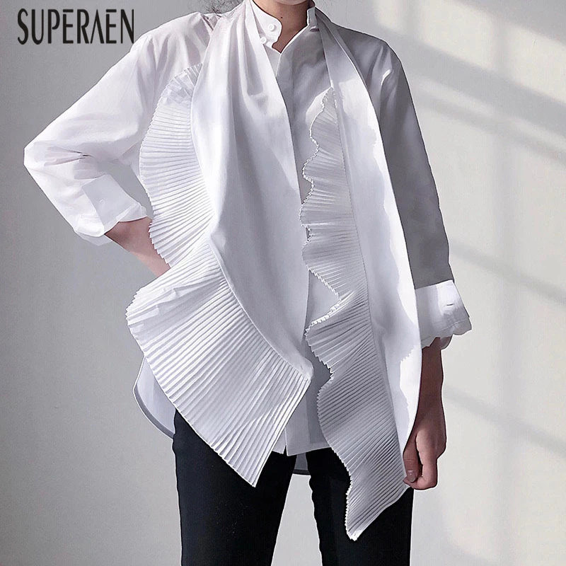 SuperAen 2019 Spring and Summer New Solid Color Women Shirt Fashion Wild Casual Blouses and Tops Female Cotton Women Clothing
SuperAen 2019 Spring and Summer New Solid Color Women Shirt Fashion Wild Casual Blouses and Tops Female Cotton Women Clothing