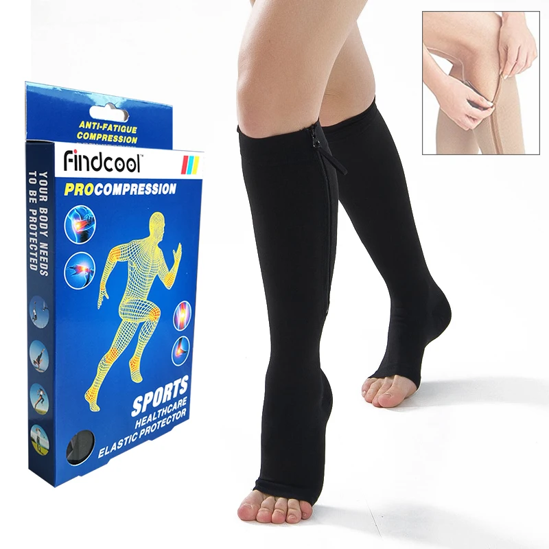 FINDCOOL Medical Compression Socks Zipper Open Toe 20-30mmHg Toeless Nurse Zip Socks with Zipper Easy on Off
FINDCOOL Medical Compression Socks Zipper Open Toe 20-30mmHg Toeless Nurse Zip Socks with Zipper Easy on Off