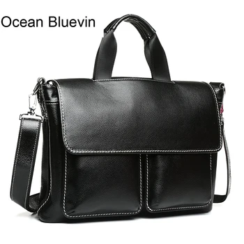 

OCEAN BLUEVIN New Designer Handbags High Quality Vintage Genuine Leather Bag for Men Brand Shoulder Bags Messenger Crossbody Bag