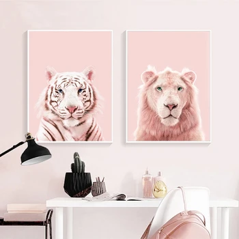 Pink Panther Prints Lion Tiger Art Poster Nursery Wild Animals Blush Pink Pastel Wall Art Canvas Painting Kids Room Wall Decor
Pink Panther Prints Lion Tiger Art Poster Nursery Wild Animals Blush Pink Pastel Wall Art Canvas Painting Kids Room Wall Decor