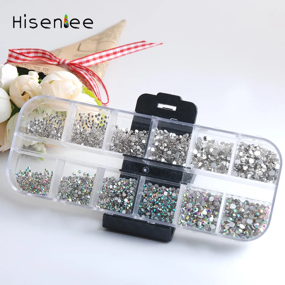Hisenlee 3450 pcs/box ss3-ss10 6Sizes Clear and Crystal AB Color 3D Nail Art Glass Rhinestones Decoration Gems DIY Home Crafts
Hisenlee 3450 pcs/box ss3-ss10 6Sizes Clear and Crystal AB Color 3D Nail Art Glass Rhinestones Decoration Gems DIY Home Crafts