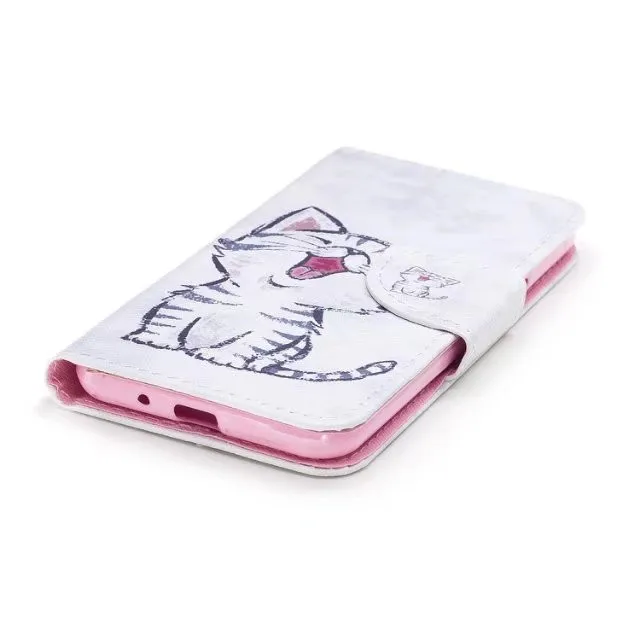 For Samsung Galaxy J3 2016 Case Wallet Cute Cat Stand Phone Cases For Samsung J3 2015 Cover Flip PU Leather Book Holder Bag J320