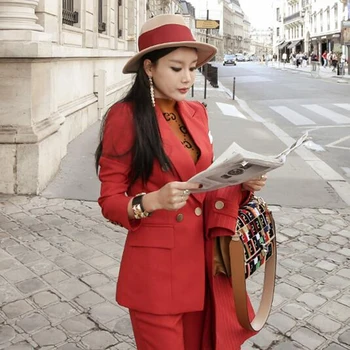 Women Suit Temperament British Wind Female Small Suit Fashion Handsome Red White Professional Self-cultivation Two-piece Suit
Women Suit Temperament British Wind Female Small Suit Fashion Handsome Red White Professional Self-cultivation Two-piece Suit