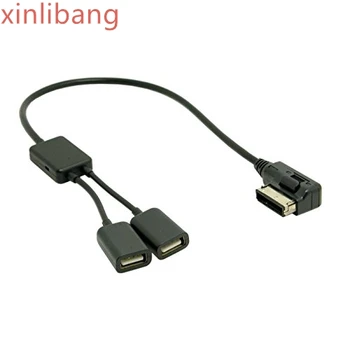 Media in AMI MDI Dual USB Ports AUX Flash Drive Adapter Cable for Car VW Can charge two usb device at the same time.
Media in AMI MDI Dual USB Ports AUX Flash Drive Adapter Cable for Car VW Can charge two usb device at the same time.