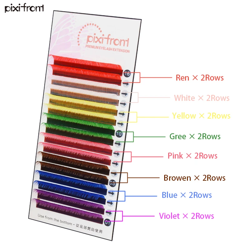 16rows/tray 8 Colors Rainbow Eyelash Extension Faux Mink color eyelashes colorful cilia eyelash extension
16rows/tray 8 Colors Rainbow Eyelash Extension Faux Mink color eyelashes colorful cilia eyelash extension