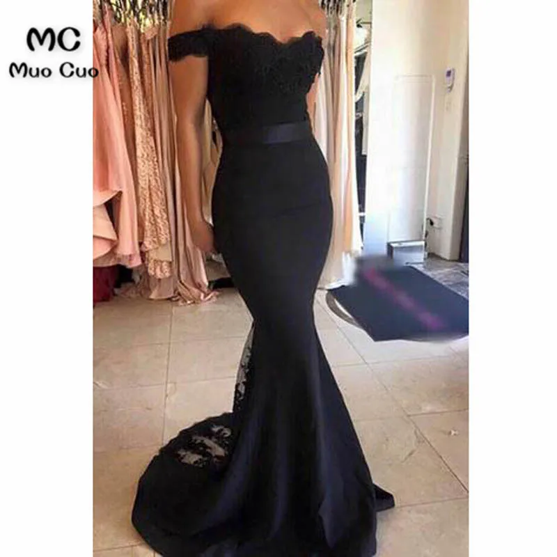 2018 Dark Blue Mermaid Evening Dresses Long with Lace Sweep Train Elastic Satin Formal Off Shoulder Evening Party Dress
2018 Dark Blue Mermaid Evening Dresses Long with Lace Sweep Train Elastic Satin Formal Off Shoulder Evening Party Dress