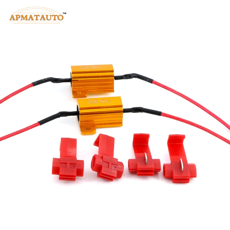 2pc 25W LED bulb Turn Signal Light DRL Load Resistor Fix Error fast Flash 1156 P21W PY21W BAU15S 1157 74407443 3156 3157
2pc 25W LED bulb Turn Signal Light DRL Load Resistor Fix Error fast Flash 1156 P21W PY21W BAU15S 1157 74407443 3156 3157