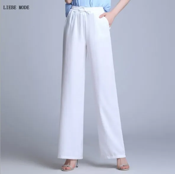 Womens High Elastic Waist Wide Leg Pants Women Cotton Linen Loose Bell Bottom Sheer Long Trouser Summer Casual Palazzo Pants
Womens High Elastic Waist Wide Leg Pants Women Cotton Linen Loose Bell Bottom Sheer Long Trouser Summer Casual Palazzo Pants