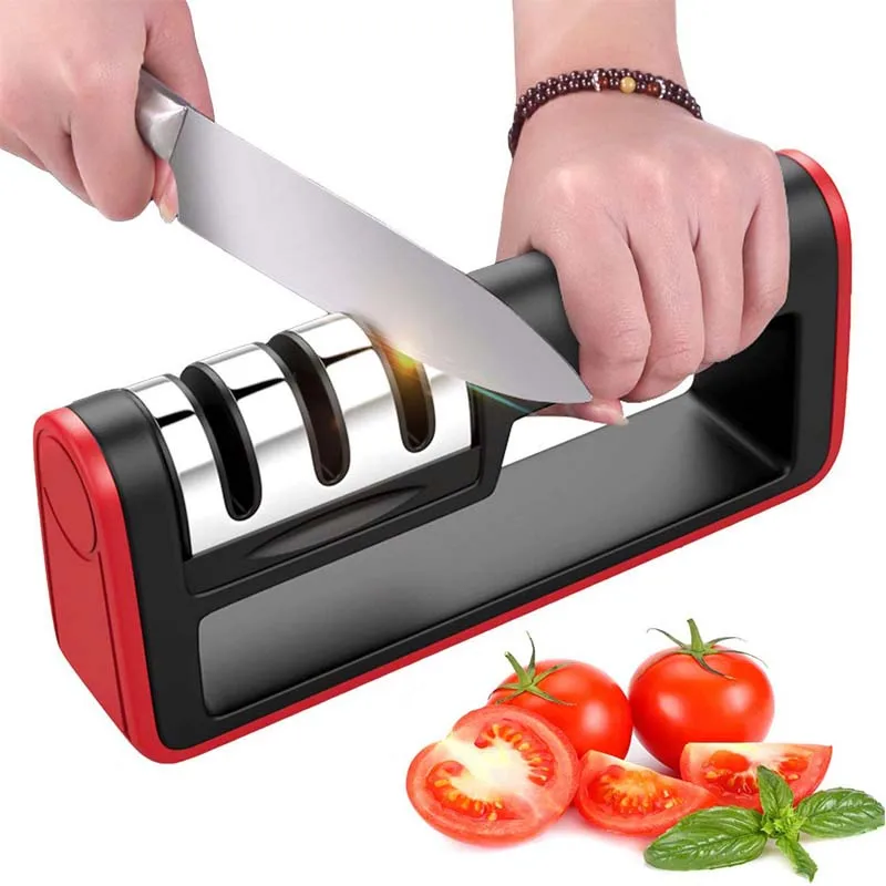 Kitchen Knife Sharpener Premium 3-Stage Chef Knife Sharpening Stone Tool Restore and Polish Blades Kitchen Knives Accessories
Kitchen Knife Sharpener Premium 3-Stage Chef Knife Sharpening Stone Tool Restore and Polish Blades Kitchen Knives Accessories