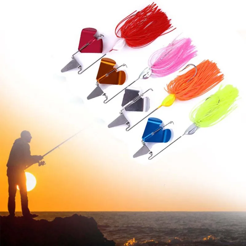 Фото Вращающийся Спиннер с блестками для рыбалки 1 шт. 22 г полосатых окуней Весенняя