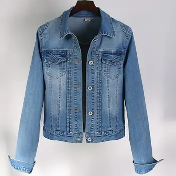 Women Autumn Denim Jacket Vintage Long Sleeve Slim Jeans LAPLE Casual jacket plus size 5XL
Women Autumn Denim Jacket Vintage Long Sleeve Slim Jeans LAPLE Casual jacket plus size 5XL