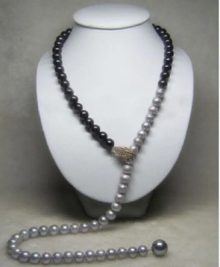 Free Shipping >>>charming 33" 9-10 mm south sea black gray pearl necklace Adjustable clasp
Free Shipping >>>charming 33" 9-10 mm south sea black gray pearl necklace Adjustable clasp