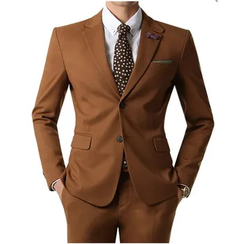 Custom New Design Notch Lapel Two Buttons Side Vent Brown Suits Business Slim Fit Wedding Suits Prom/Party Suits (Jacket+Pants)
Custom New Design Notch Lapel Two Buttons Side Vent Brown Suits Business Slim Fit Wedding Suits Prom/Party Suits (Jacket+Pants)