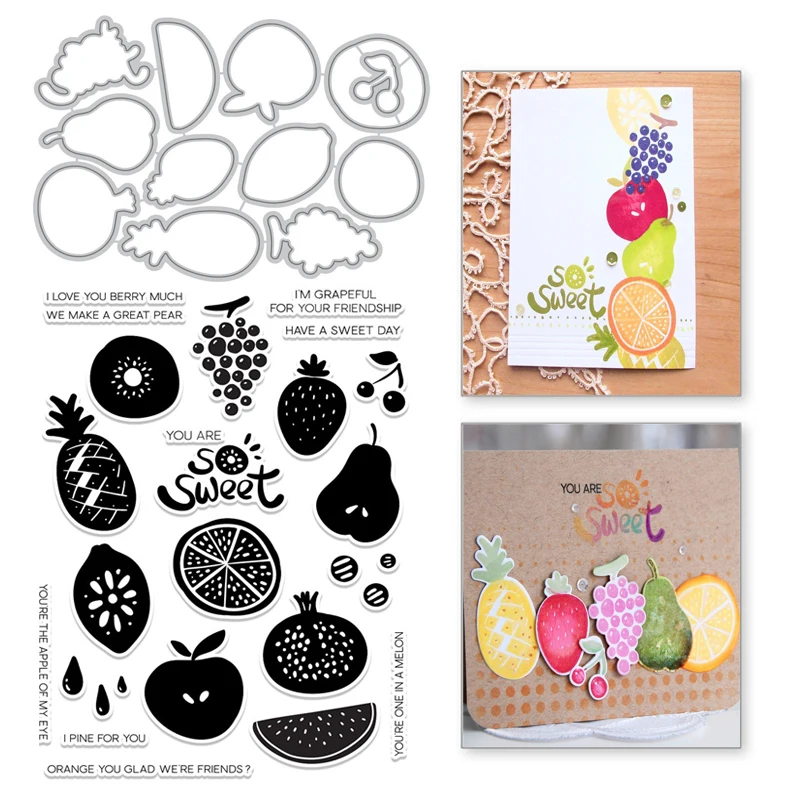 YaMinSanNiO Lemon Pear Metal Cutting Dies and Clear Stamps Sweet Fruit Scrapbooking For Making Card Embossing Craft DIY Stencil
YaMinSanNiO Lemon Pear Metal Cutting Dies and Clear Stamps Sweet Fruit Scrapbooking For Making Card Embossing Craft DIY Stencil