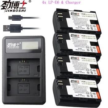 Hot sale 4Pc 2600mAh LP-E6 LPE6 LP E6 Battery + Dual USB Charger For Canon 5D Mark II/III 6D 7D 60D 60Da 70D DSLR EOS 5DS Camera
Hot sale 4Pc 2600mAh LP-E6 LPE6 LP E6 Battery + Dual USB Charger For Canon 5D Mark II/III 6D 7D 60D 60Da 70D DSLR EOS 5DS Camera
