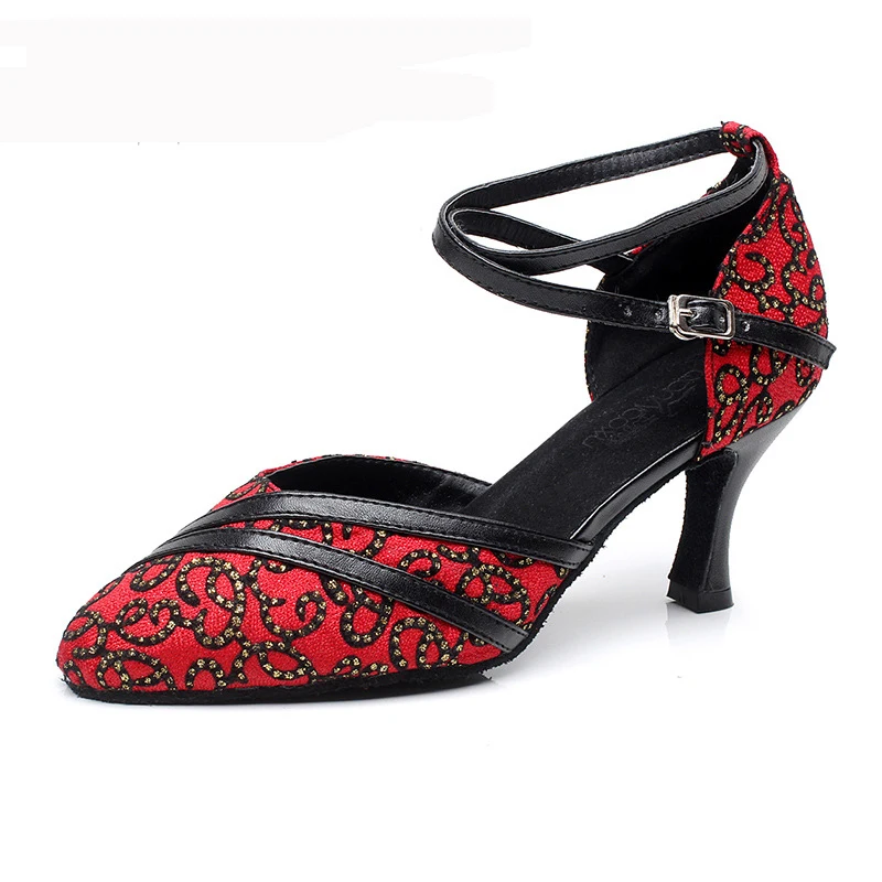 Women Latin Ballroom Dance Shoes High-heeled 7.5cm Salsa Social Party Shoes Female Modern Tango Waltz Dance Shoes 1907
Women Latin Ballroom Dance Shoes High-heeled 7.5cm Salsa Social Party Shoes Female Modern Tango Waltz Dance Shoes 1907