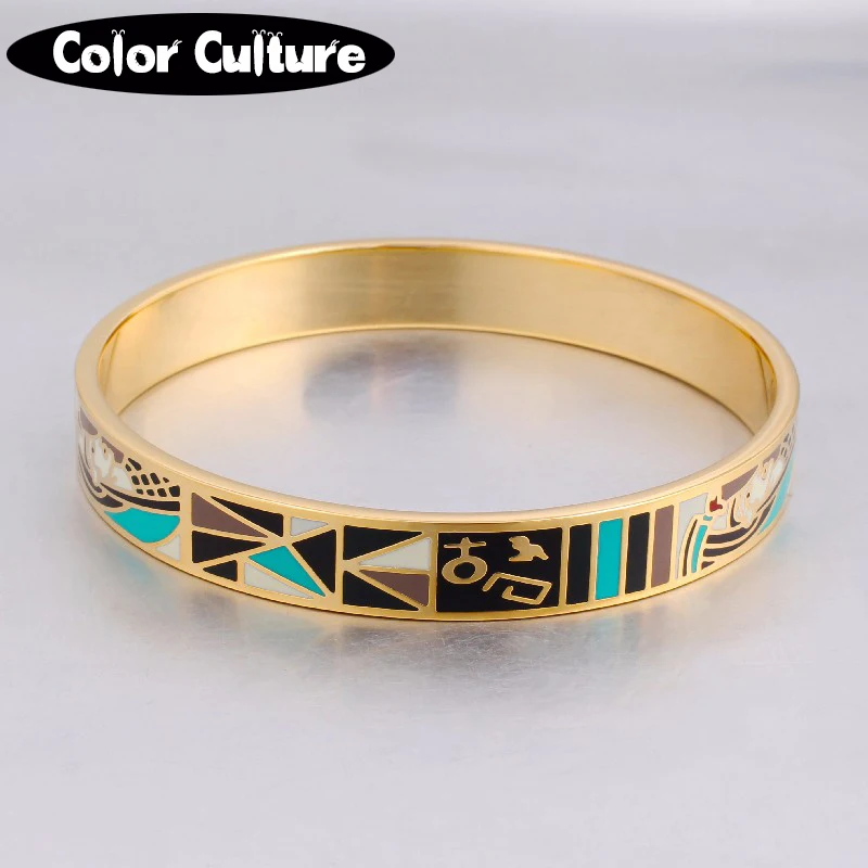 Fine Jewelry Filled Color Geometry Designs Pattern Enamel Charms Bangles for Women Stainless Steel Bracelets
Fine Jewelry Filled Color Geometry Designs Pattern Enamel Charms Bangles for Women Stainless Steel Bracelets