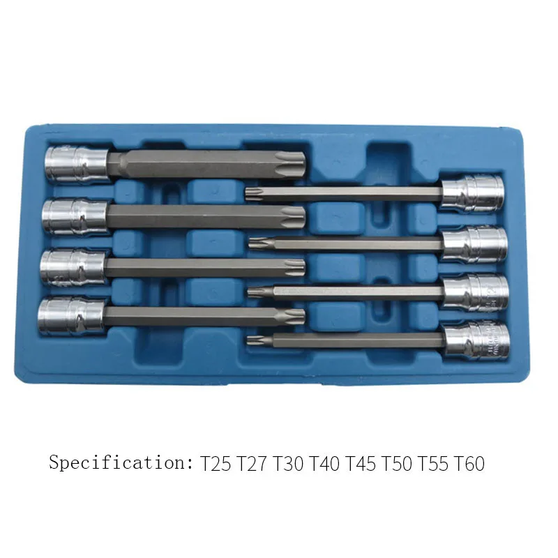 T60 110mm Long Torx Bit Socket Set T25 US Pro Bergen 8PC 3//8 Dr