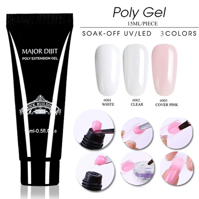 New 15ml Poly Gel Long Lasting Finger Nail Crystal Jelly Camouflage UV Lamp Extension Quick Building Nail Extend Gum Poly Gel
New 15ml Poly Gel Long Lasting Finger Nail Crystal Jelly Camouflage UV Lamp Extension Quick Building Nail Extend Gum Poly Gel