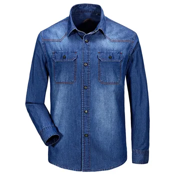 New Large Size Denim Men Shirt M~3XL Cotton Brand Clothing Jeans Camisa Social Masculina Long Sleeve Blue Chemise Homme
New Large Size Denim Men Shirt M~3XL Cotton Brand Clothing Jeans Camisa Social Masculina Long Sleeve Blue Chemise Homme