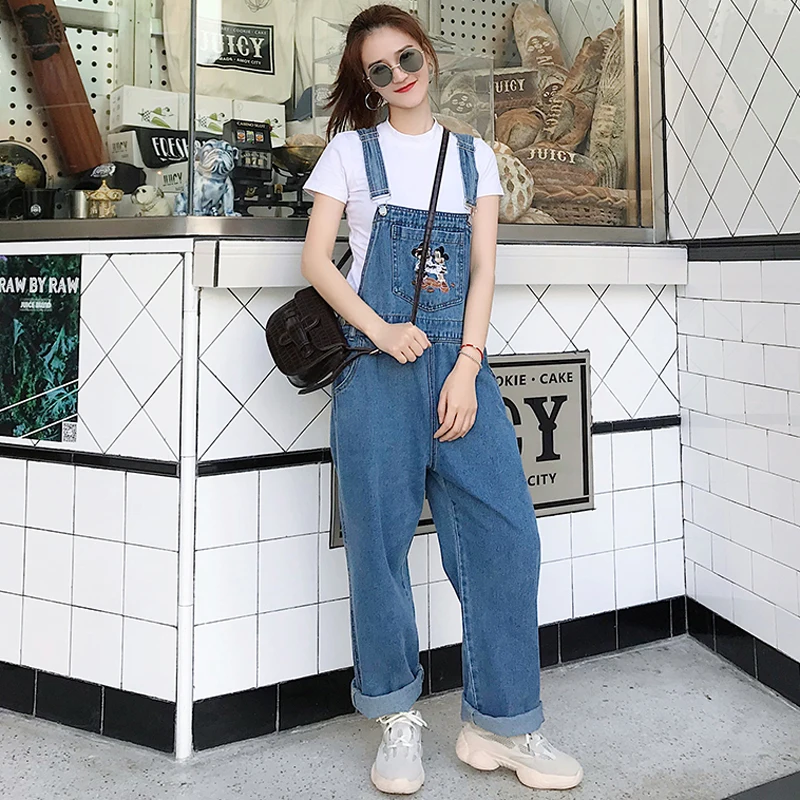 2019 New Autumn Jeans Female Harajuku Embroidery Cute Mickey Denim Overalls Retro Loose High Waist Denim Jumpsuit #8758
2019 New Autumn Jeans Female Harajuku Embroidery Cute Mickey Denim Overalls Retro Loose High Waist Denim Jumpsuit #8758