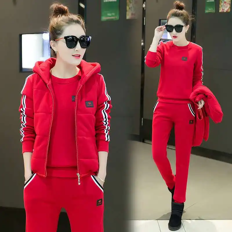 3PCS Pant Running Set Sport Suit Women Hoodies Warm Outdoor Tracksuit For Women 3pcs Tops Pants Vest Suit Plus Velvet Thick Plus
3PCS Pant Running Set Sport Suit Women Hoodies Warm Outdoor Tracksuit For Women 3pcs Tops Pants Vest Suit Plus Velvet Thick Plus