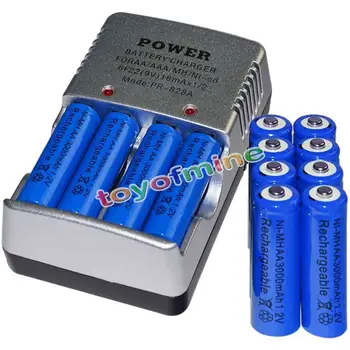 12x AA 3000mAh 1.2V batteries NI-MH battery Bulk Rechargeable battery blue + 1x Smart Charger
12x AA 3000mAh 1.2V batteries NI-MH battery Bulk Rechargeable battery blue + 1x Smart Charger