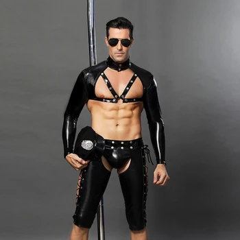 Men Sexy Lingerie kit Hot Policeman Costumes Open Crotch Erotic Sexy Slim Fit Cosplay Costume Carnival Police Costumes
Men Sexy Lingerie kit Hot Policeman Costumes Open Crotch Erotic Sexy Slim Fit Cosplay Costume Carnival Police Costumes