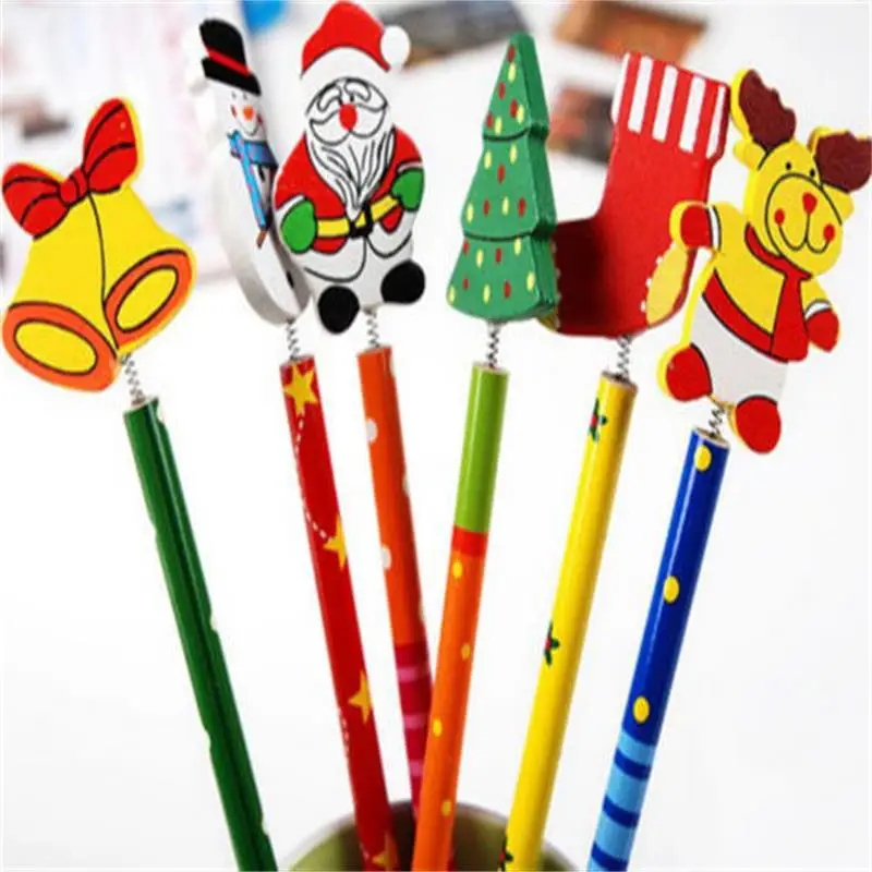 6PCS Creative Children Stationery Pencil Korean Wooden School Desk Use Christmas Drawing Writng Pencil Standard Pencil
6PCS Creative Children Stationery Pencil Korean Wooden School Desk Use Christmas Drawing Writng Pencil Standard Pencil