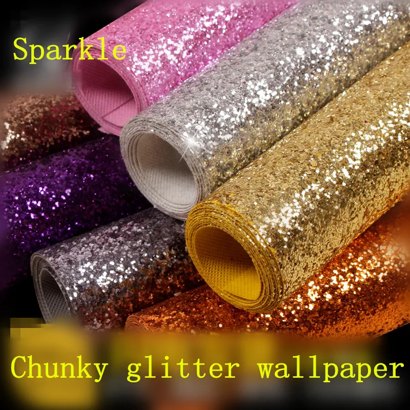 10 meter First Class Chunky Glitter wallpaper , bling Wallcovering For wall Decor ,High quality sparkle fabric
10 meter First Class Chunky Glitter wallpaper , bling Wallcovering For wall Decor ,High quality sparkle fabric