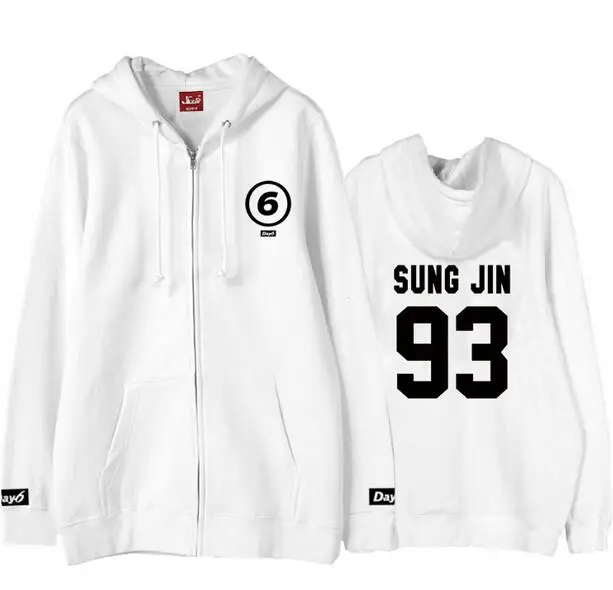 Autumn winter day6 day 6 member name printing zipper hoodie for kpop fans fashion loose fleece sweatshirt
Autumn winter day6 day 6 member name printing zipper hoodie for kpop fans fashion loose fleece sweatshirt
