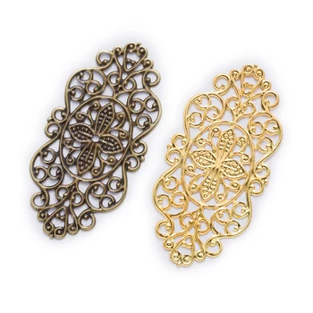 10 Piece 2 Color Hollow Filigree Oval Shaped Connnector Embellishments Findings Jewelry Making DIY 57x27mm
10 Piece 2 Color Hollow Filigree Oval Shaped Connnector Embellishments Findings Jewelry Making DIY 57x27mm