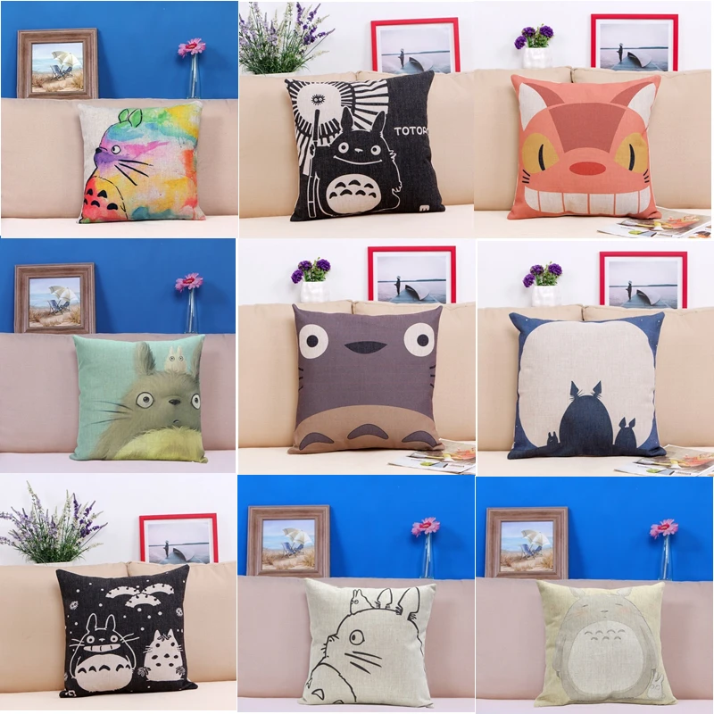 2017 Hot Sale Hayao Miyazaki Totoro Cotton linen Pillow Case For office/bedroom/chair seat cushion 18x18 inches Decorative
2017 Hot Sale Hayao Miyazaki Totoro Cotton linen Pillow Case For office/bedroom/chair seat cushion 18x18 inches Decorative