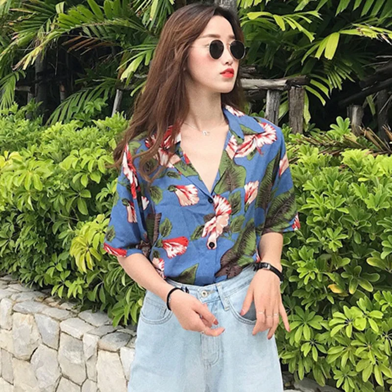Blouse New Tops Hawaiian Beach Harajuku Blouse Short SleeveTops Printed Vintage Korean Casual Hawaiian Beach female lady shirts
Blouse New Tops Hawaiian Beach Harajuku Blouse Short SleeveTops Printed Vintage Korean Casual Hawaiian Beach female lady shirts