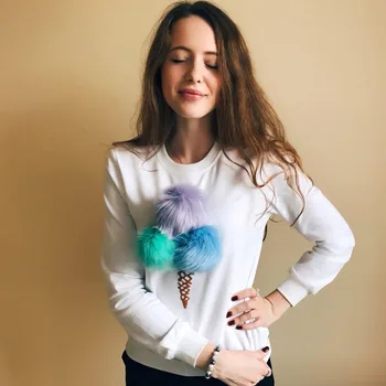 New 2019 Autumn Sweatshirt For Women Colorful Detachable Plush Ball Long Sleeve O-Neck Casual Ladies Hoodies Pullover Tops DG448
New 2019 Autumn Sweatshirt For Women Colorful Detachable Plush Ball Long Sleeve O-Neck Casual Ladies Hoodies Pullover Tops DG448